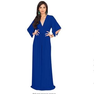 KOH KOH Women's Plus Size Empire Waist Dress